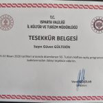 TESEKKUR BELGESI Sertifikalar